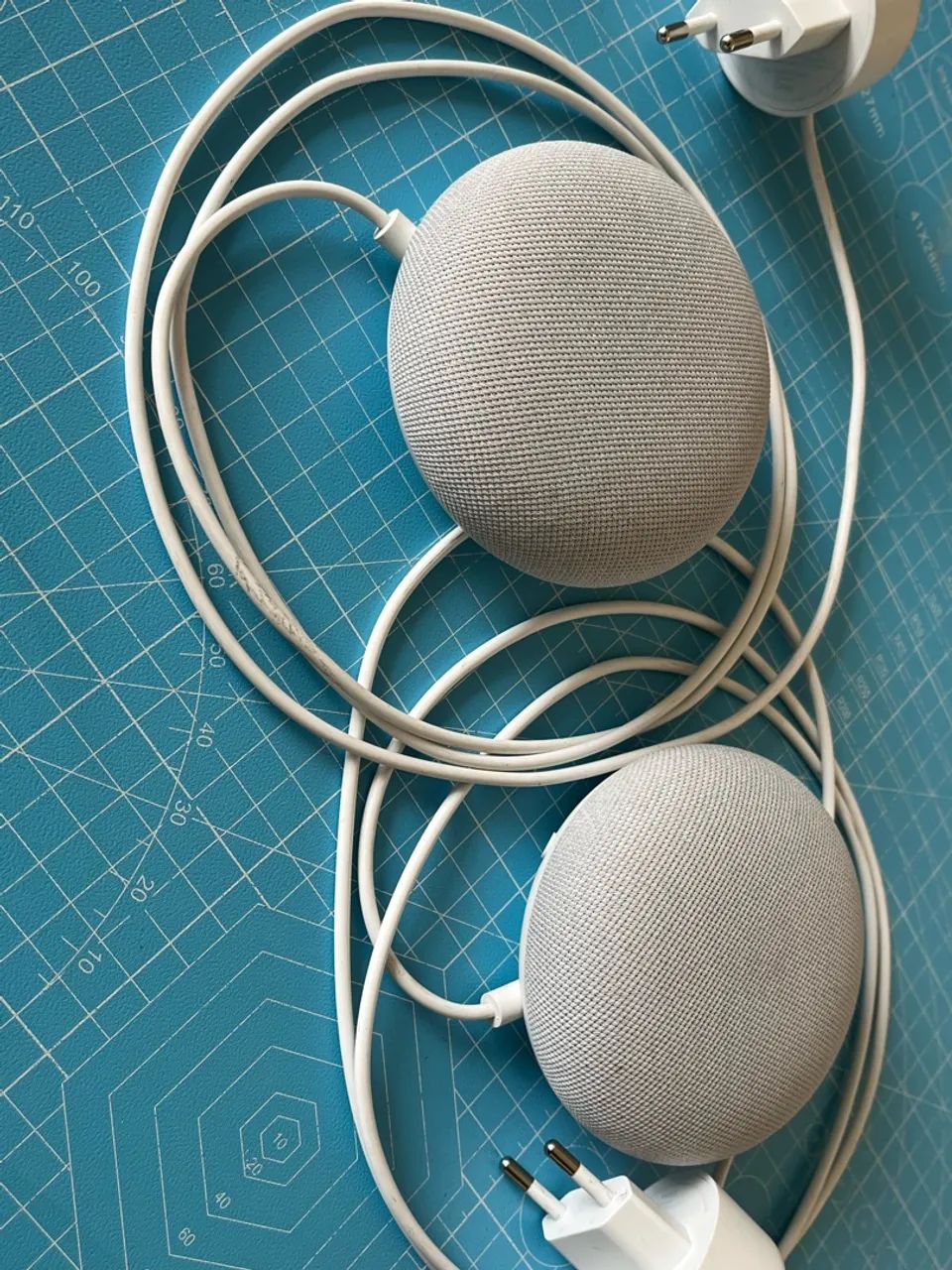 ?Par Google Nest Mini Caixas De Som Inteligentes Com Fonte - Foto 2