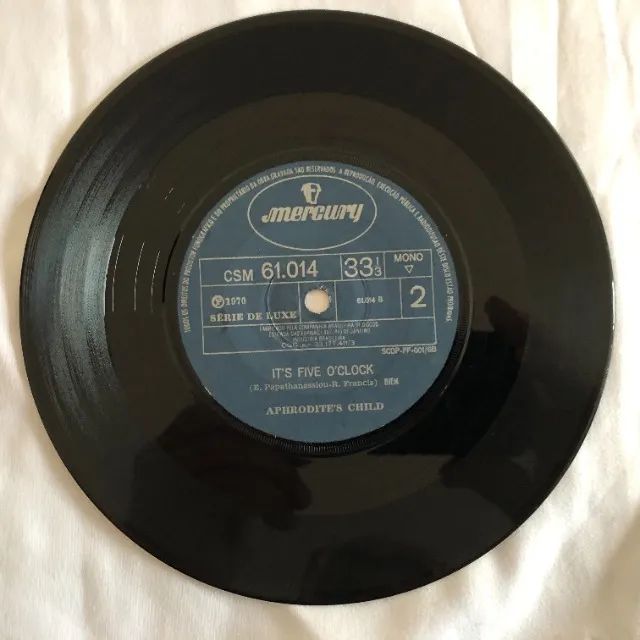 Aphrodite's Child: Marie Jolie / 5 O'clock (1970) Disco Vinil Compacto - Foto 5