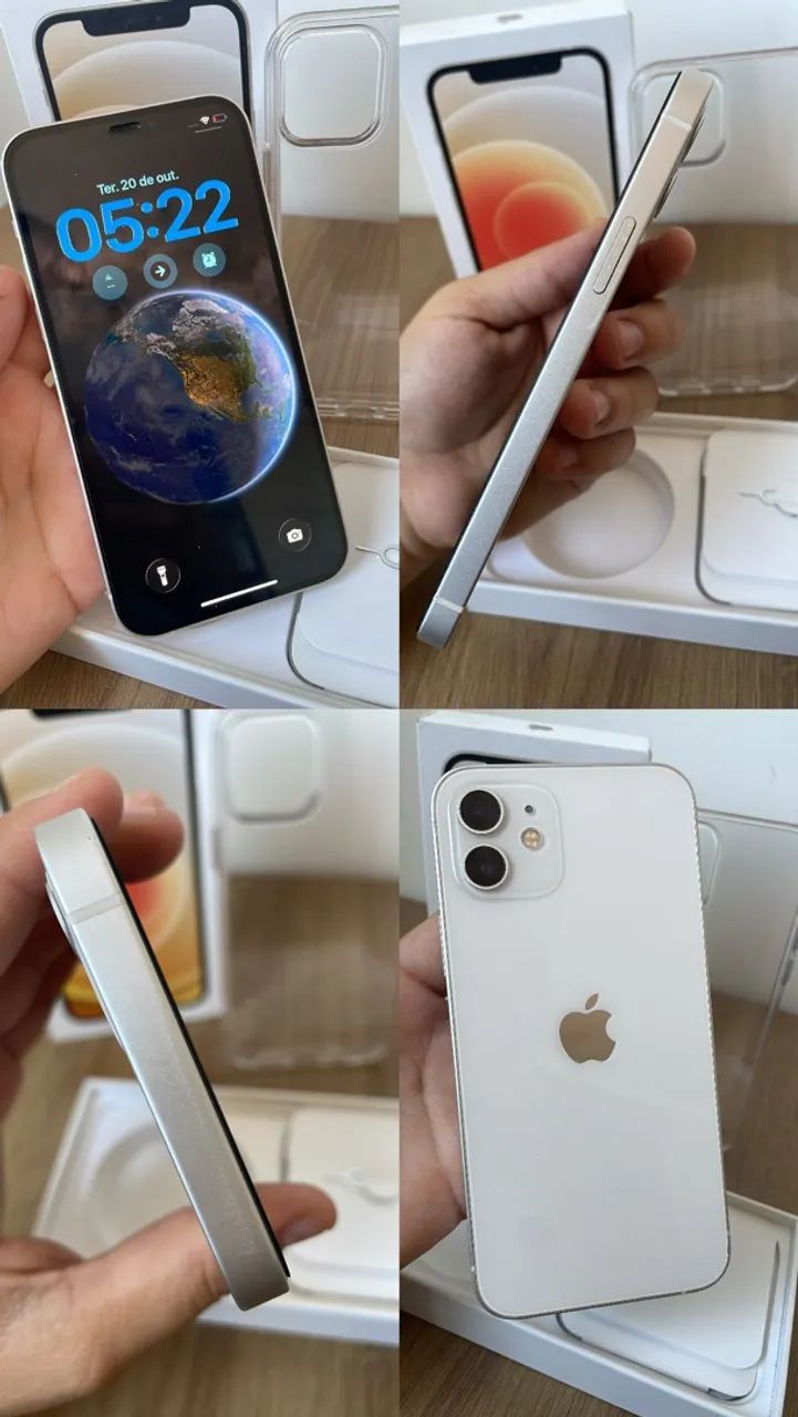 iPhone 12 branco impecável 