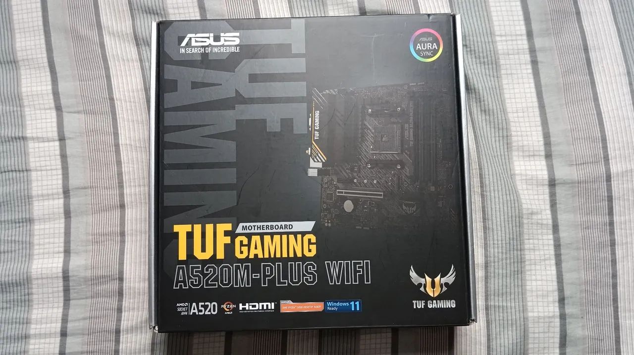Placa-mãe ASUS TUF Gaming A520M-Plus WiFi | Completa | Caixa + Acessórios