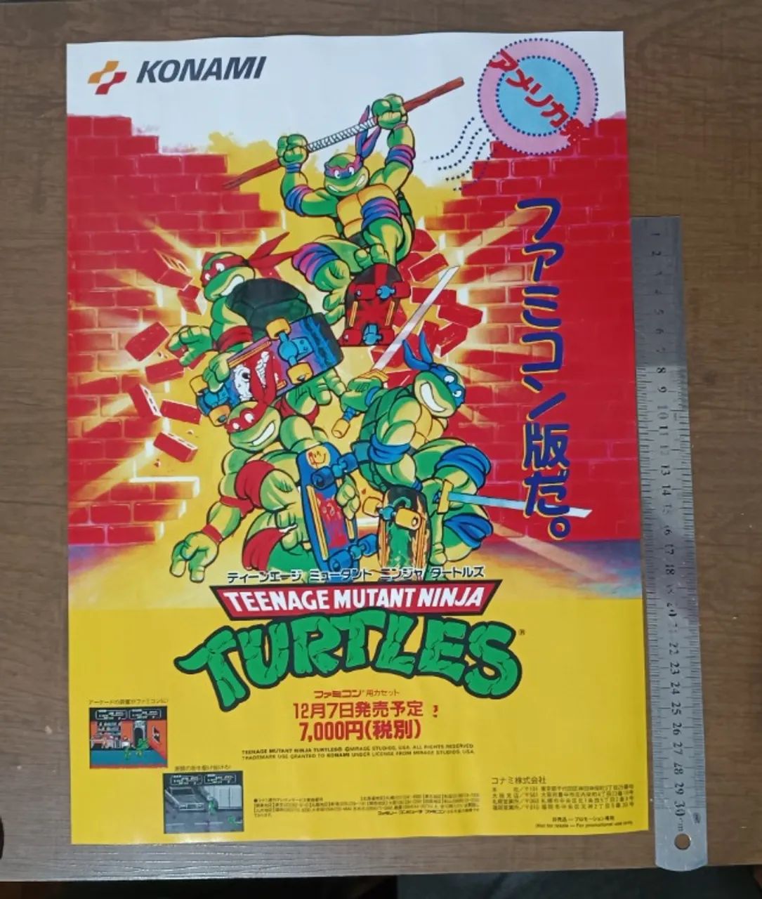 Material de divulgação Teenage Mutant Ninja Turtle The Arcade