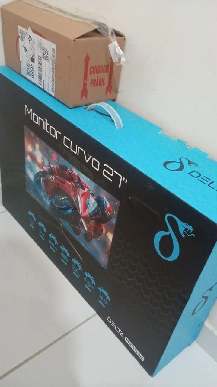 Monitor Gamer Curvo 27 polegadas nunca usado, Marca Delta AITEK - Foto 2