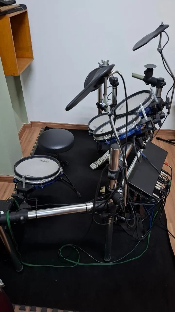 Bateria Eletrônica Staff Drum VWS-9 com Módulo Alessis DM5 - Foto 4