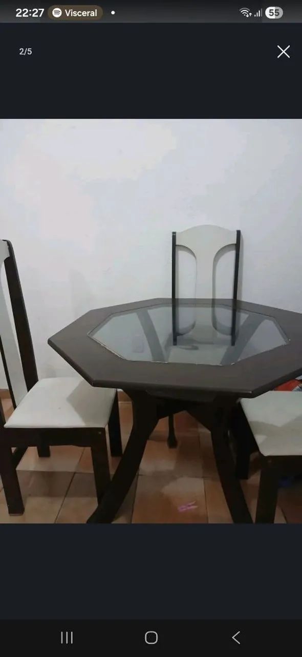 Mesa de jantar 4 cadeiras - Foto 3