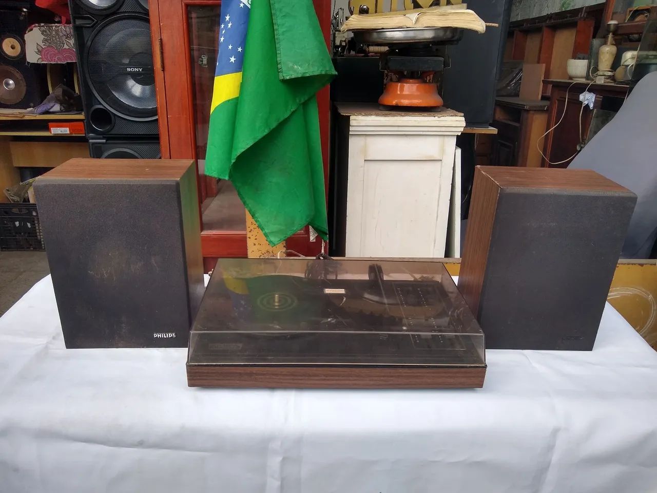 Toca Discos Philips AF-300 Década de 70 Antigus