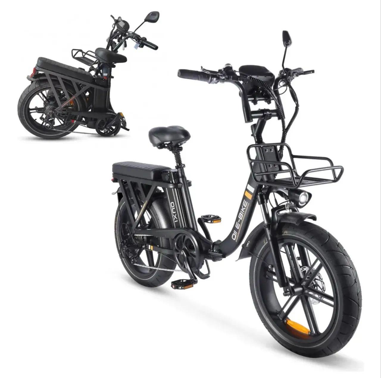 Bicicleta elétrica Ouxi Q11 dobrável 1000w - Foto 2