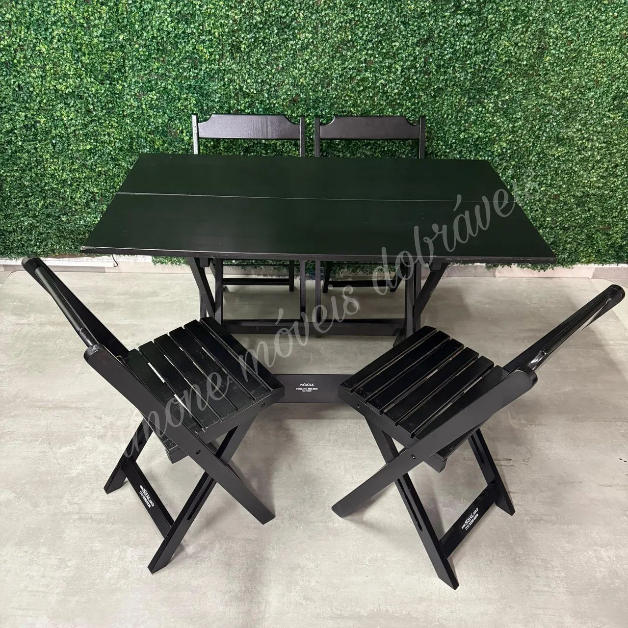 Mesa 1,20x70 dobrável em madeira  - Foto 4