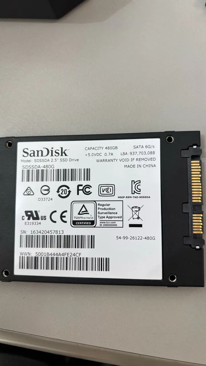 SSD 480GB SanDisk - Foto 2