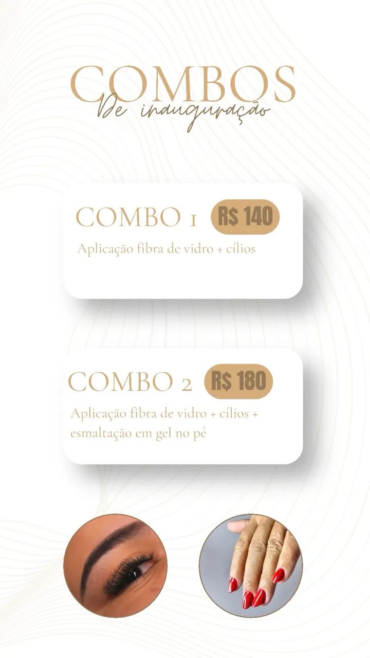 COMBO UNHA E CÍLIOS  