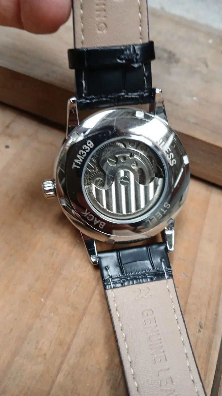 Relógio Masculino Automático Sofisticado e Elegante - Fases da Lua - Foto 4