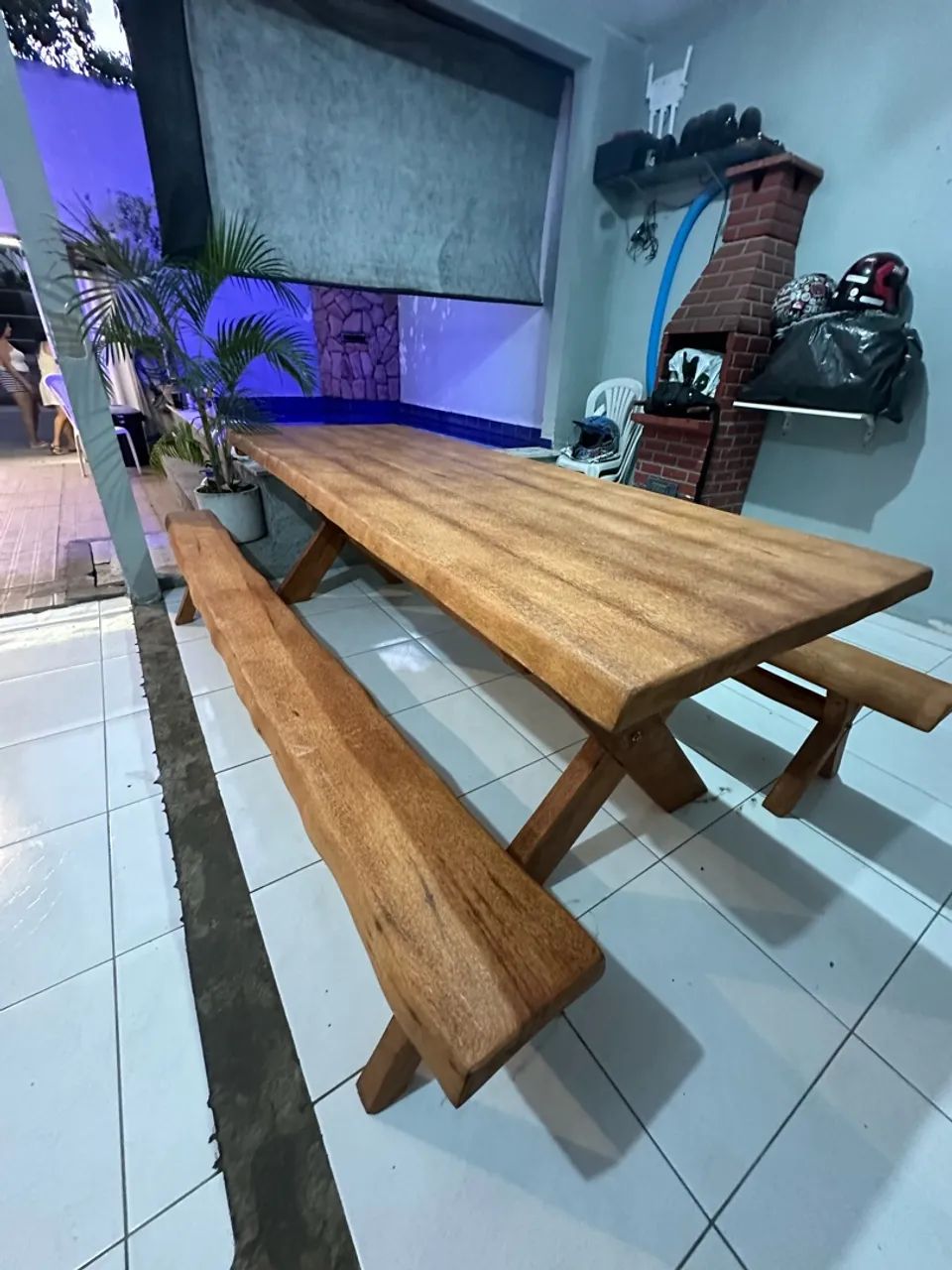 Conjunto Mesa Rústica MACIÇA  - Foto 4