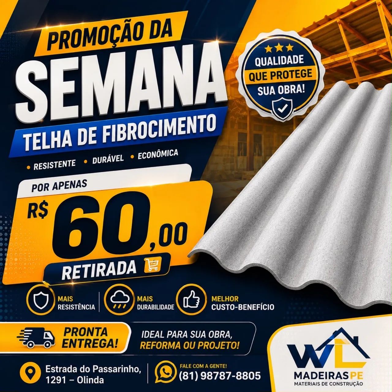 Telha - promoção