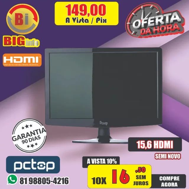 Monitor 15.6 Polegadas Led, Widescreen, Hd, HDMI - Em ate 10x Fixas  - Foto 2