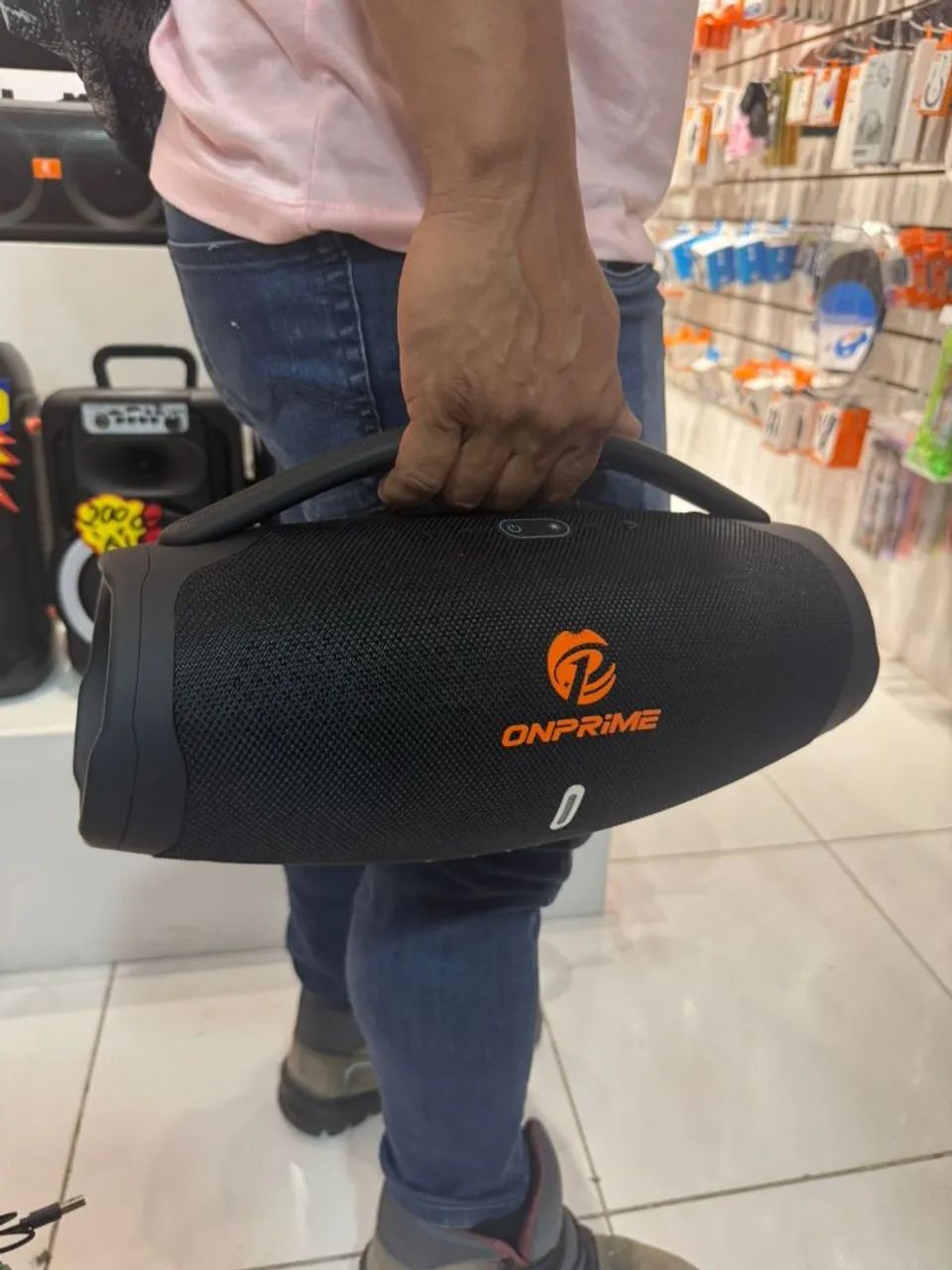 Som BLUETOOTH PORTÁTIL BOOMBOX onprime 