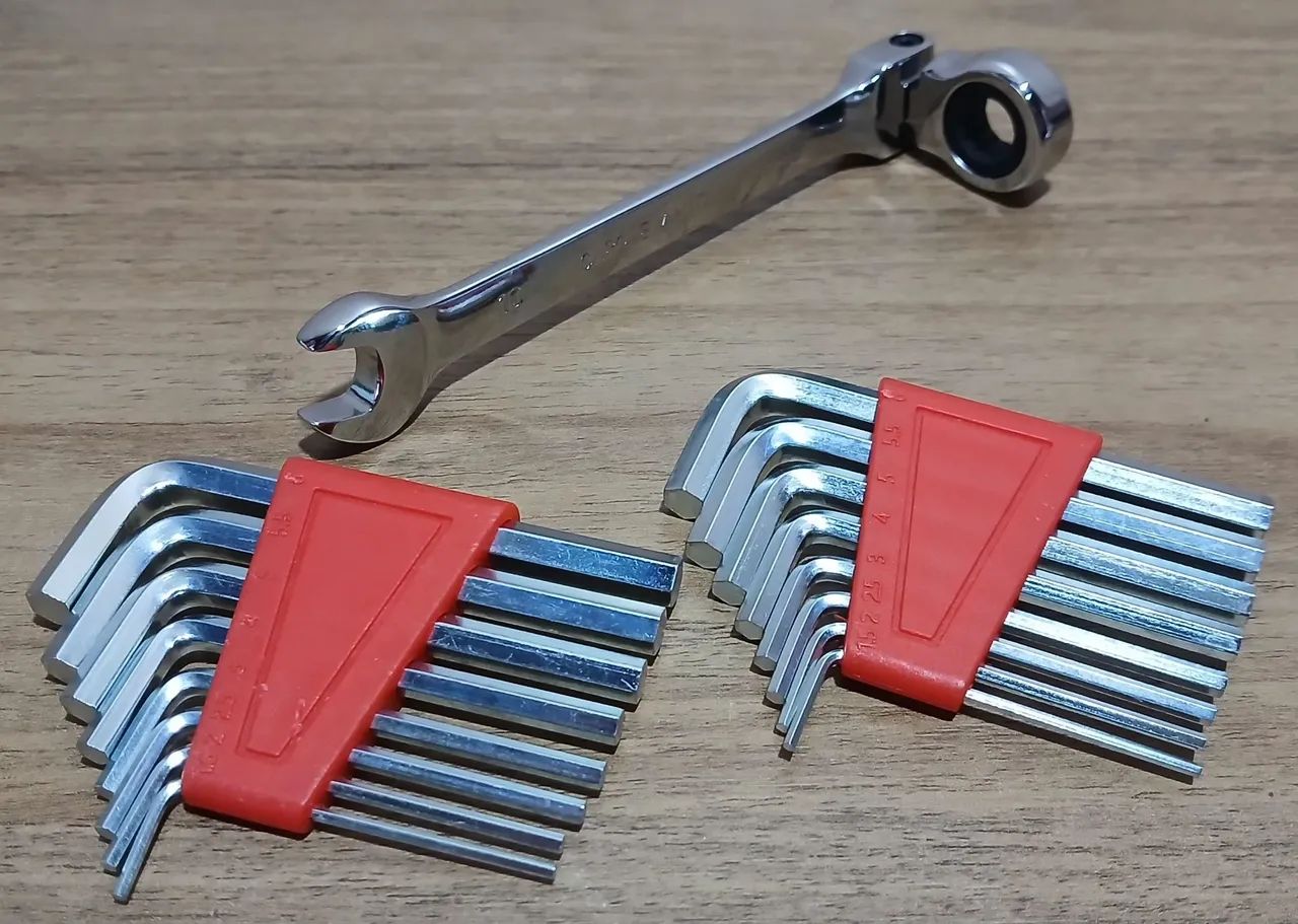 Conjunto de ferramentas chave combinada e allen