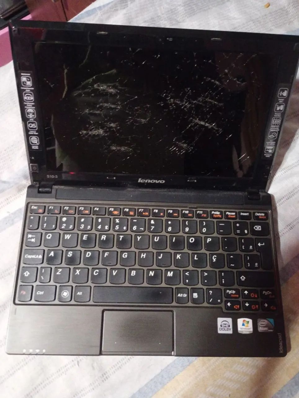 Netbook Lenovo funcionando mas com tela quebrada - Foto 2