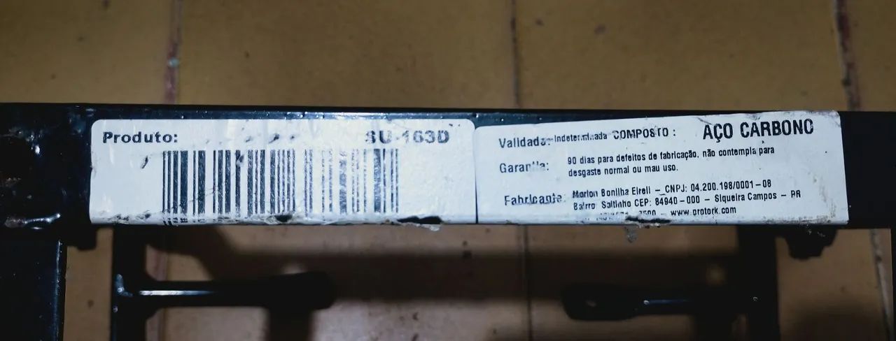 Suporte Para Baú De Moto Pro Tork Compatívem com Dafra Apache - Foto 2
