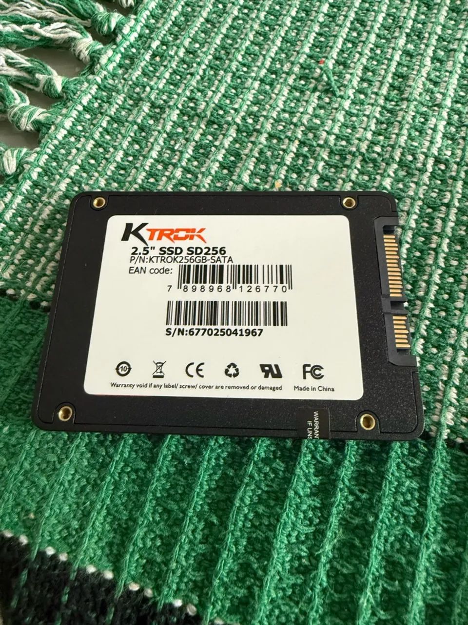SSD 256gb 100% funcionando