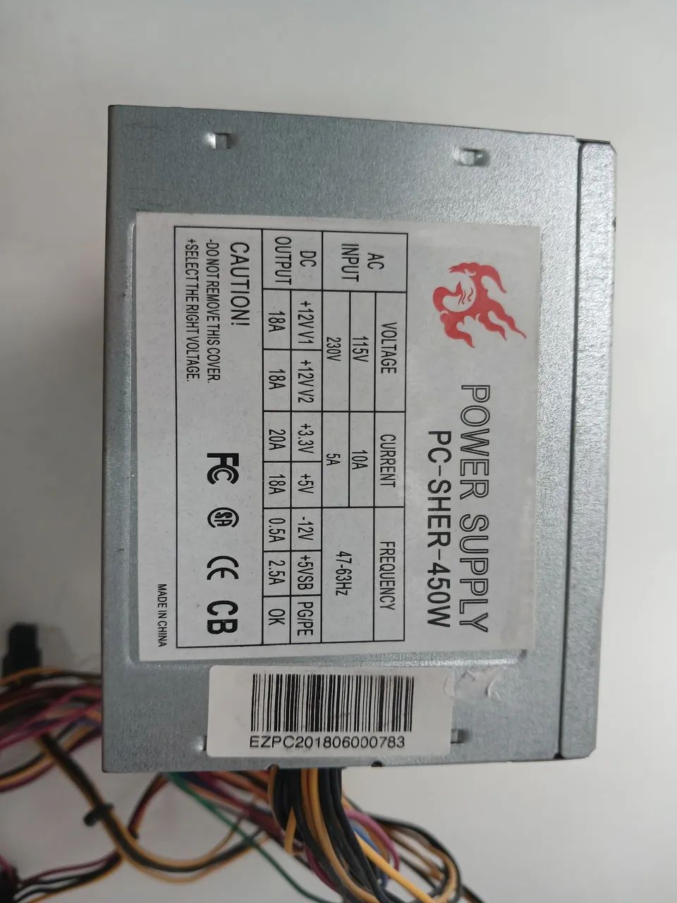 Fonte de Alimentação ATX 450W PC-SHER - Funcionando Perfeitamente - Foto 2