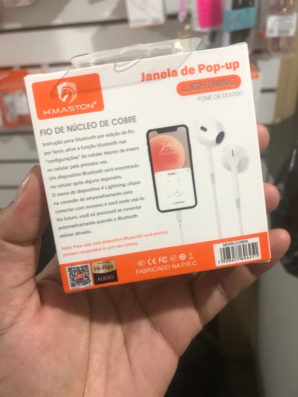 Fone de ouvido com fio para iPhone iOS Lightning  - Foto 3