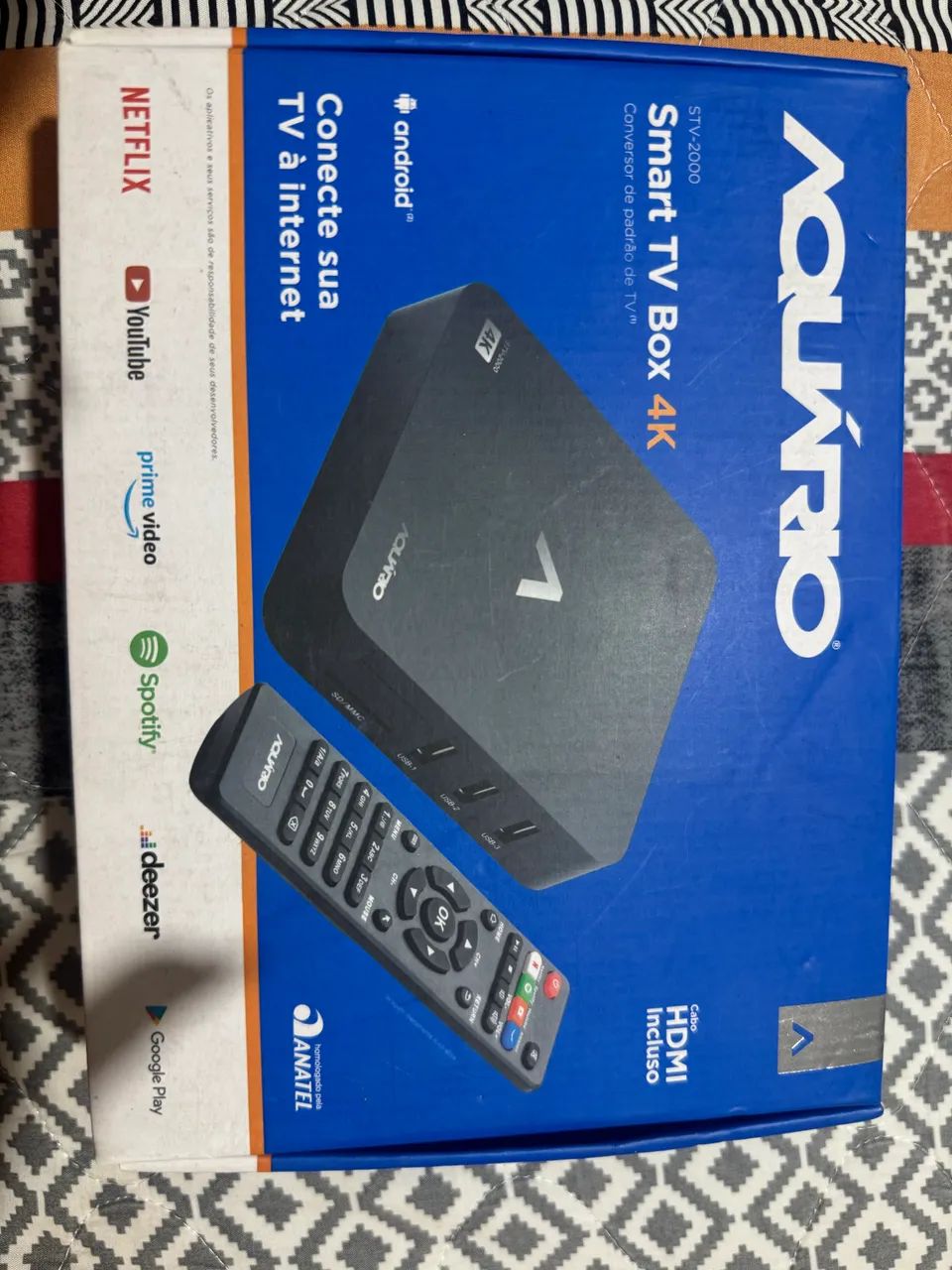 Smart TV Box Aquário STV-2000 4K Completa com Caixa e Controle - Foto 4