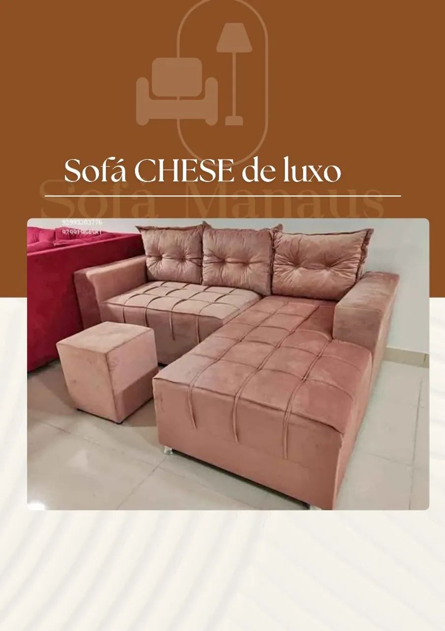 Sofá de canto com chaise 750$ - Manaus  - Foto 5