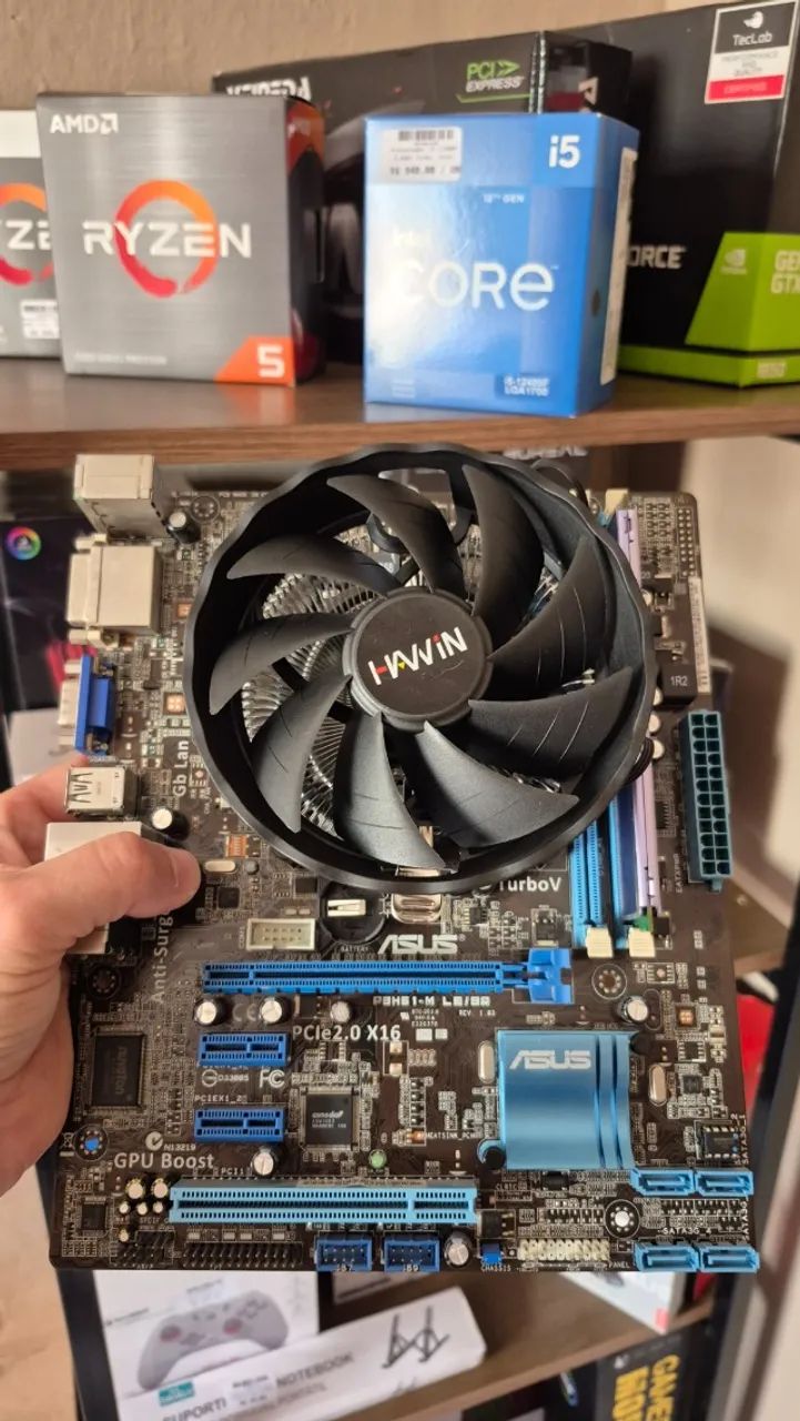 Processador i3 placa mãe Asus 4GB cooler com garantia!