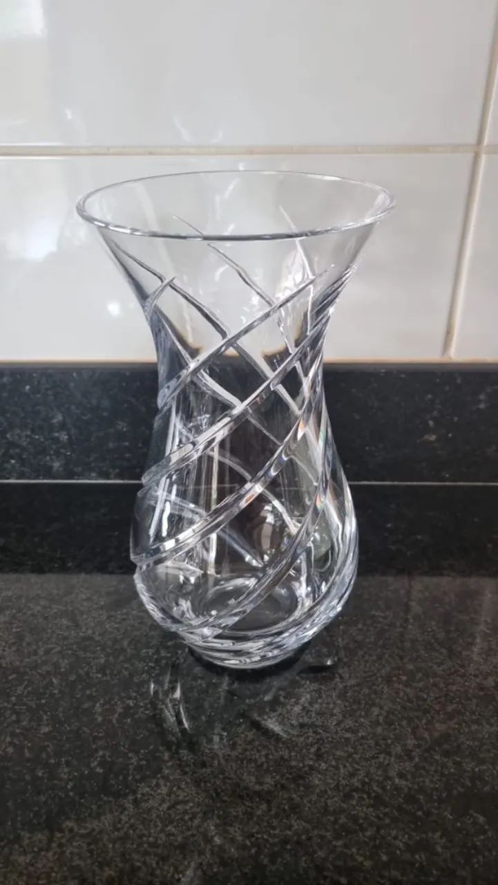 Vaso de cristal decoração
