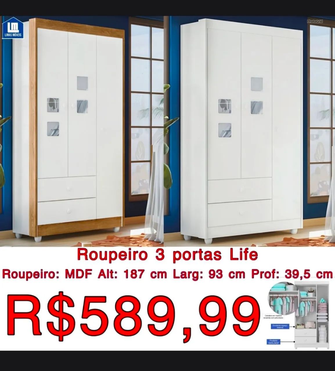 Roupeiro infantil 