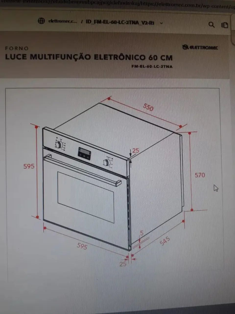 Forno de embutir Luce Elettromec  - Foto 5