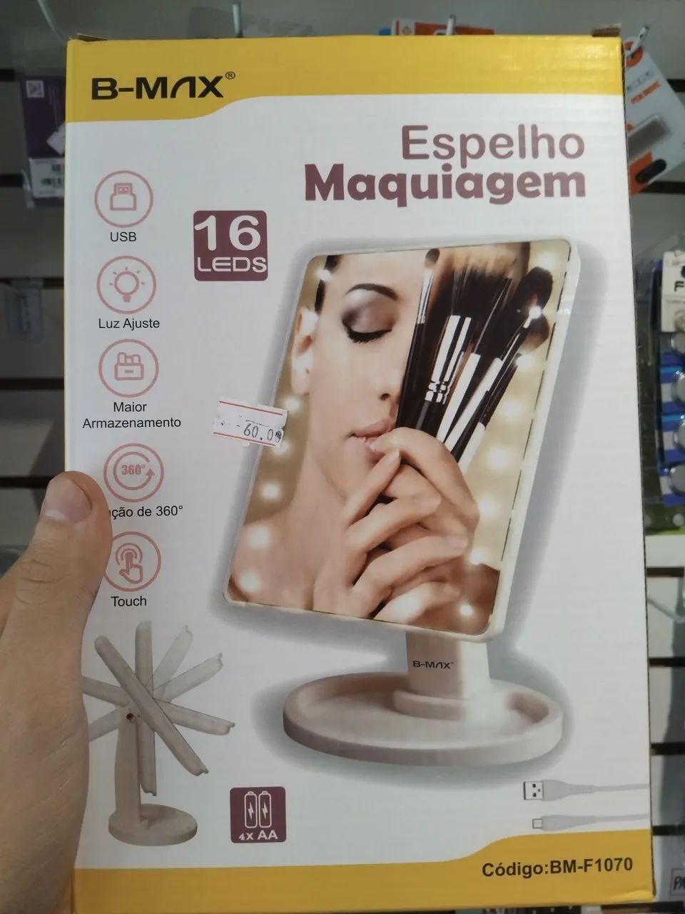 Espelho Led para maquiagem