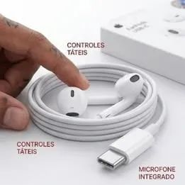 Fone tipo C  EarPods Usb-C (Honestidade e Qualidade Distribuidora JK Eletrônicos) - Foto 3