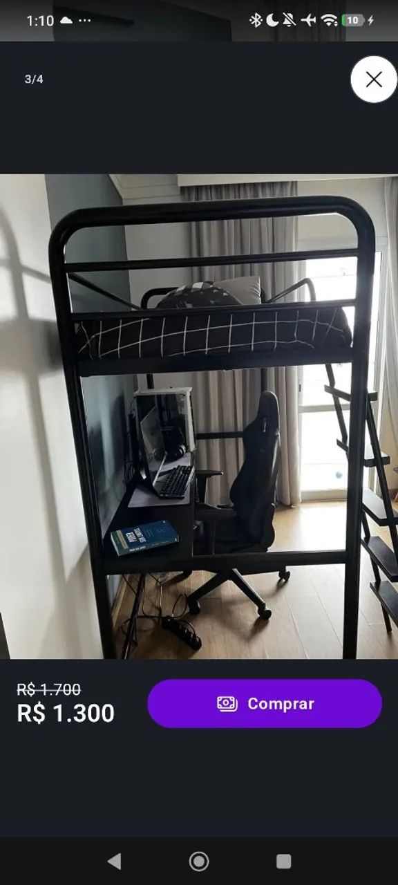 Cama suspensa ferro - Foto 2