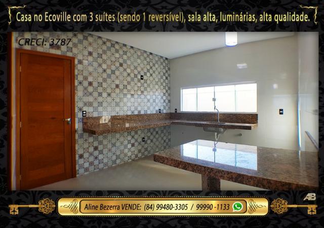 Financia, casa com 3 suítes no Ecoville, sombra, alta qualidade, venha conhecer - Foto 6