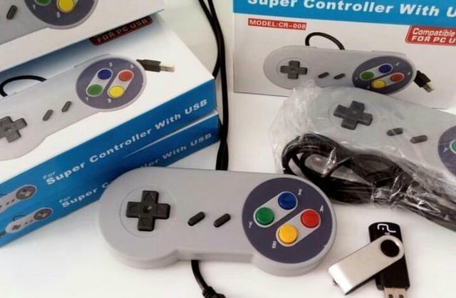 Pen drive com jogos do Super Nintendo + controle usb - Foto 2