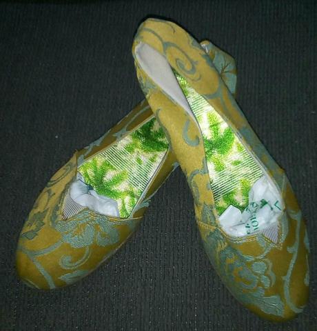 Linda Sapatilha de Tecido Estampado - Foto 2