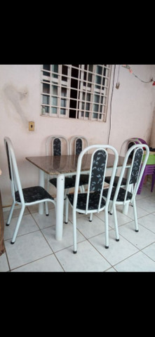 Conjunto com 6 cadeira C/ Tampa de granito - Foto 2