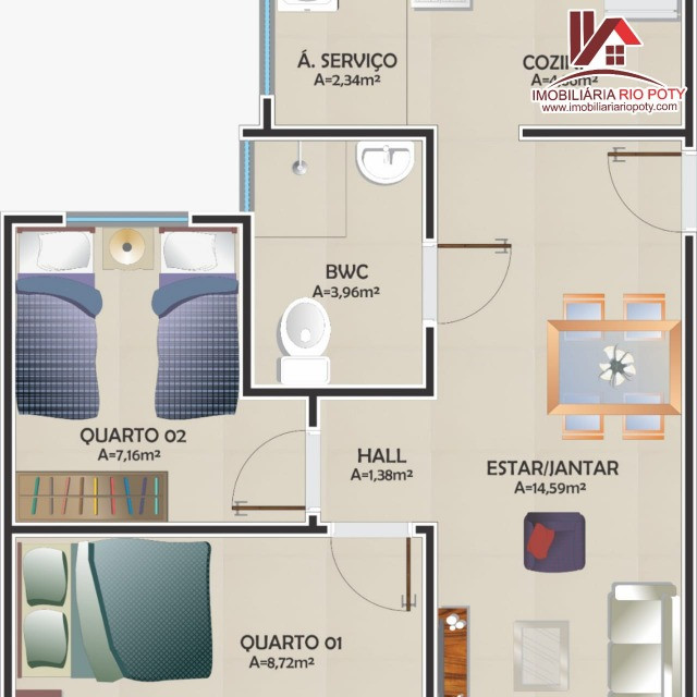 Apartamento na zona Sul/ Floresta do Morro - Foto 7