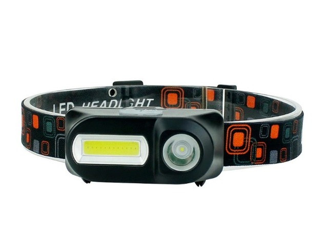 Lanterna Dupla De Cabeça Led Recarregável Preta Kx-1804 - Foto 3
