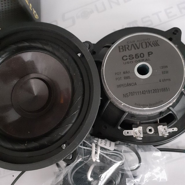 Kit 2 vias. Bravox Premium. CS50 P. 5". 60RMS. Garantia. Novo. Instalado.  - Foto 5