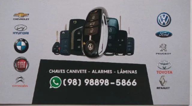 Chaves canivete automotivas codificação
