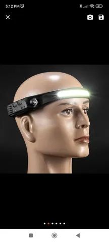 Lanterna de cabeça com sensor de movimento 
