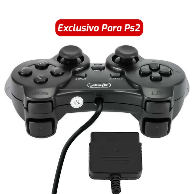 Controle Joystick para PS2 DualShock com Fio KNUP - KP-GM014