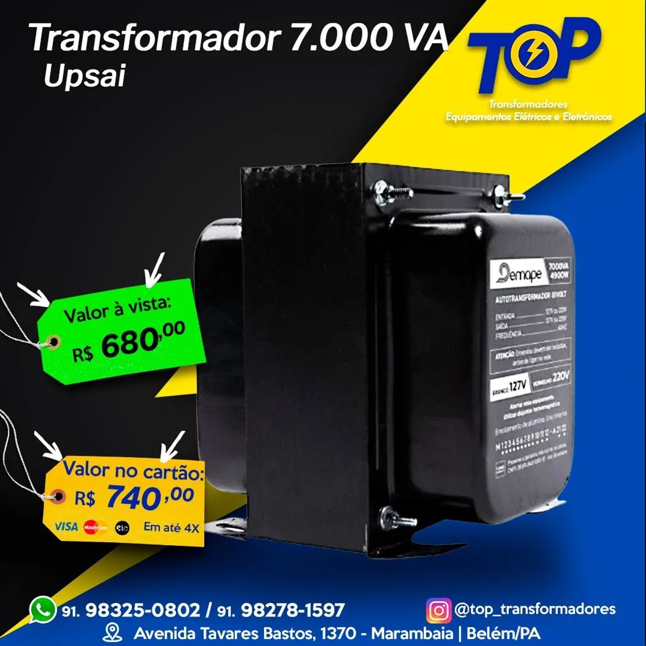 Transformador 7.000 va Upsai 