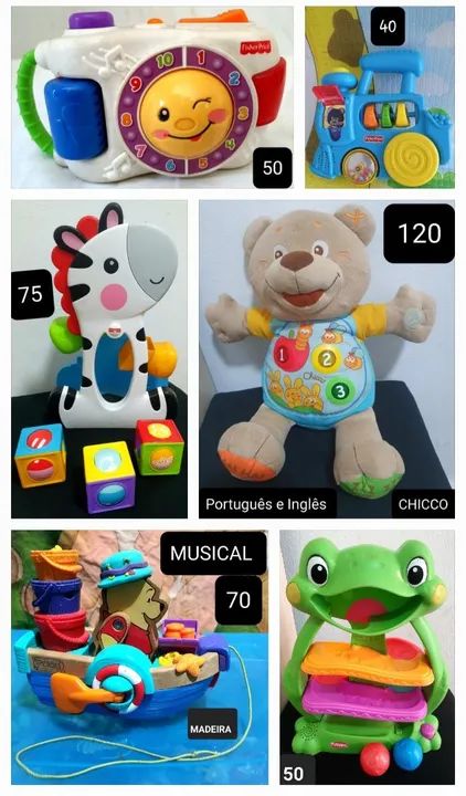Brinquedos Fisher Price, Disney, Chicco, Playskoll - VALOR NAS FOTOS - Foto 2