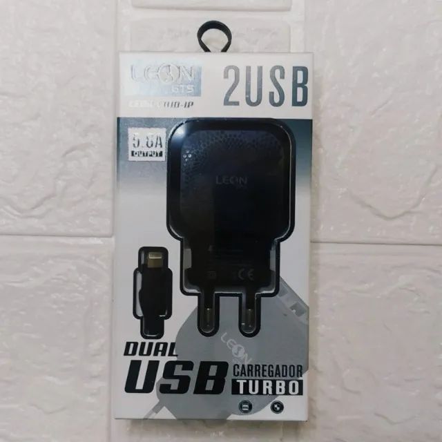 Carregador Turbo Dual Usb 5.8a Leon Tipo Iphone - Foto 2