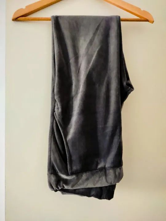 Conjunto de moletom feminino de camurça  - Foto 3