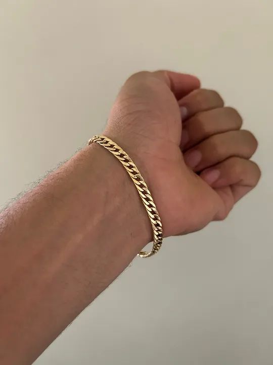 Pulseira MACIÇA em Ouro 18k - nova - 20 centímetros 