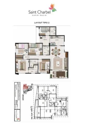 Condomínio Saint Charbel - Apto 4/4 e 2 suítes de 109 m², dependência, 2 vagas por 804.999 - Foto 4