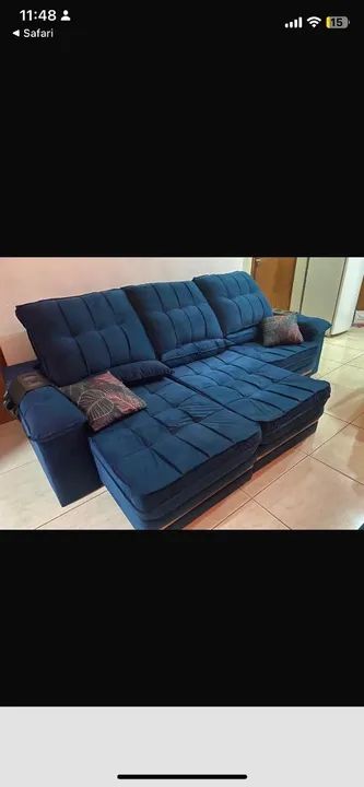 Sofá Retrátil e Reclinável de 2 e 3 modulos - Novo - Foto 5